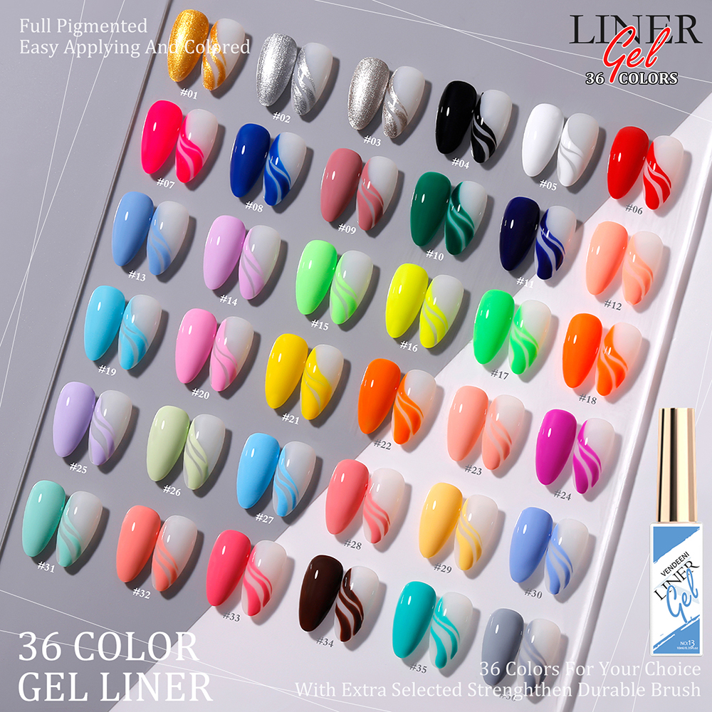 Resin Pigment Set - Vendeeni 36 Colors/Set Liner Gel Nail