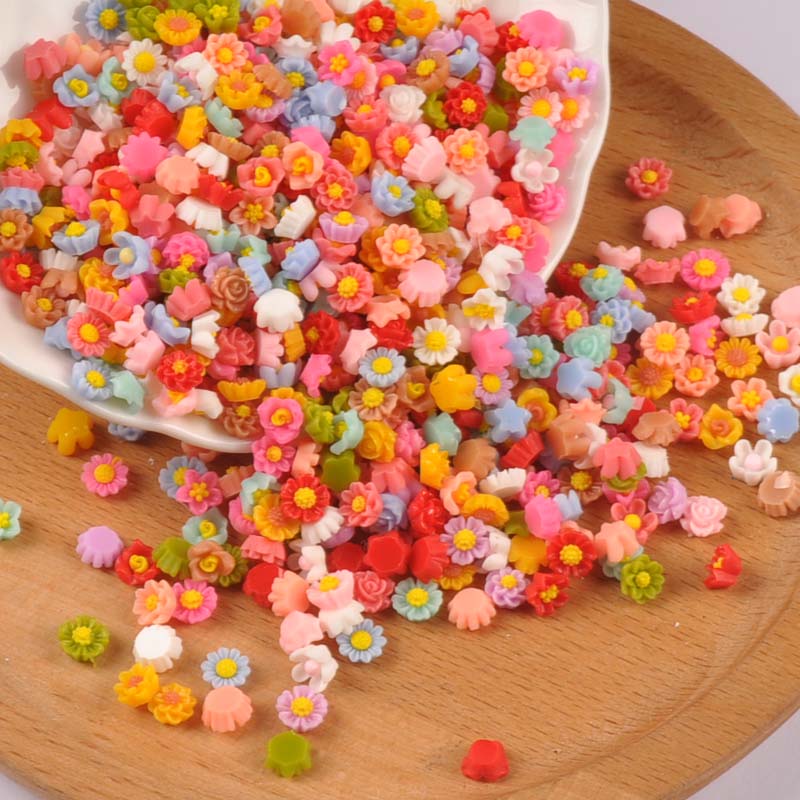 Resin Crafts - 100PCs 6mm Mixed Mini Flatback Resin