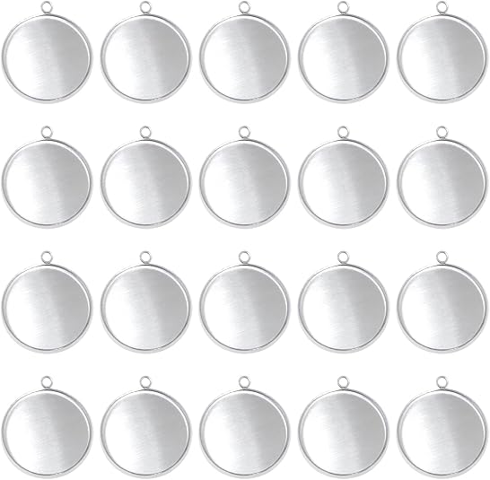 20 Pieces Stainless Steel Roun - Resin Crafts Diy 리뷰 및 가격
