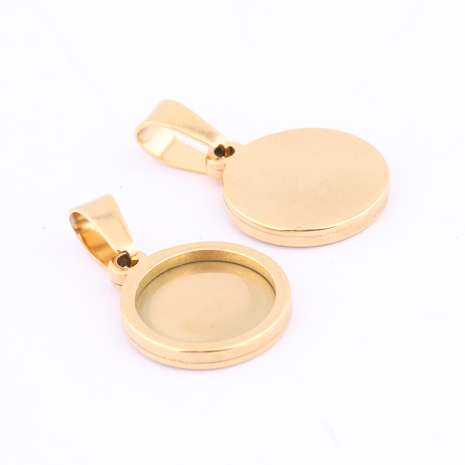 10pcs Gold Plated Black 12mm R - Bezels Set Pendant 리뷰 및 가격