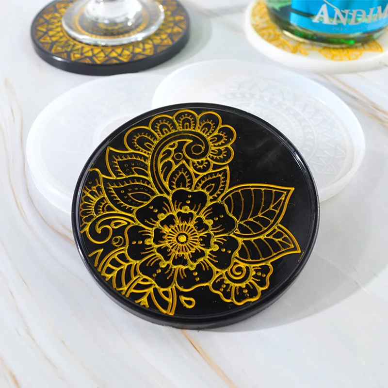 Flower Coaster Silicone Mold E - Coaster Mold Round 리뷰 및 가격
