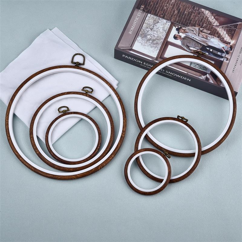 Round Oval Wooden Color Embroi - Wood Ring Blank 리뷰 및 가격