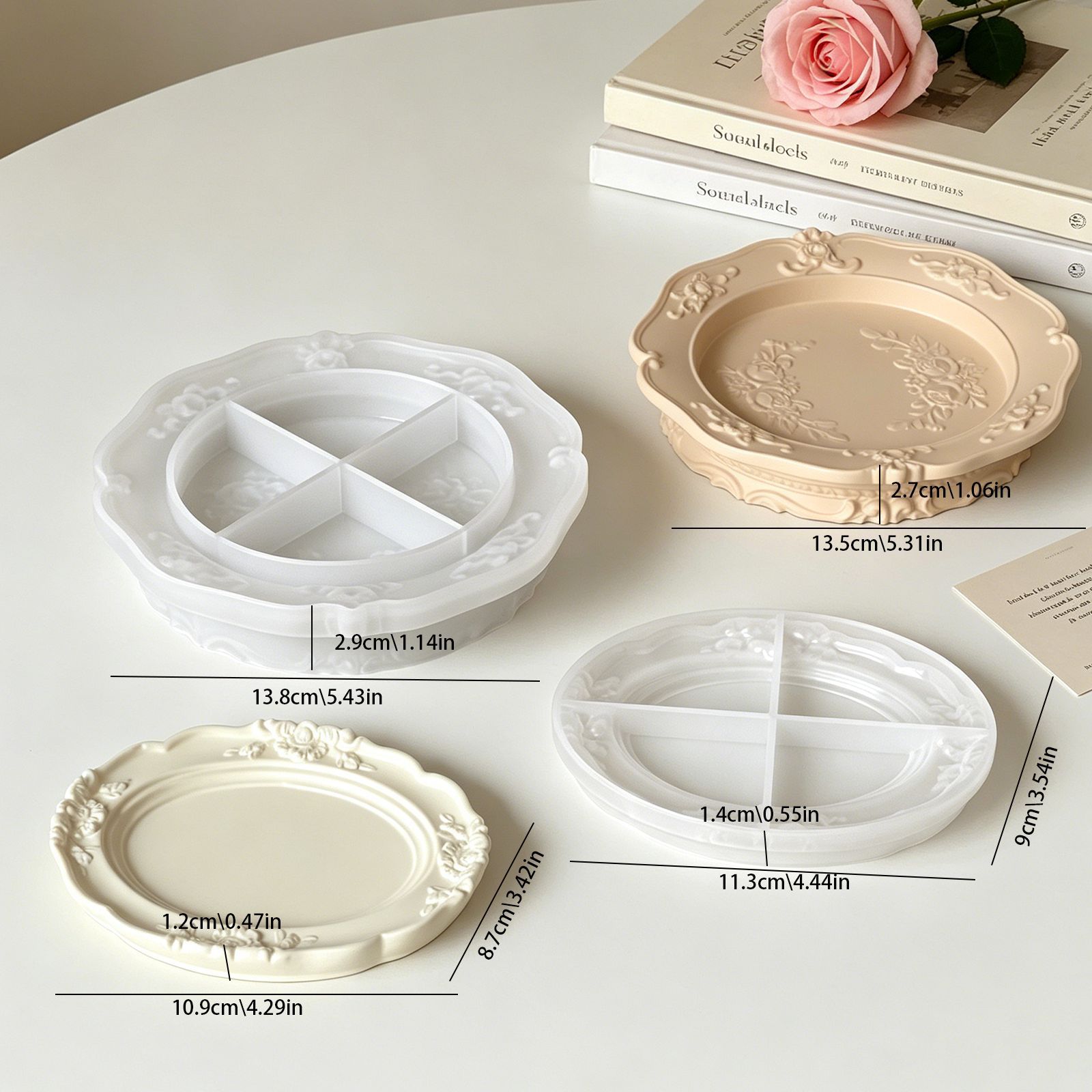 Elegant Vintage Baroque Lace S - Coaster Mold Round 리뷰 및 가격