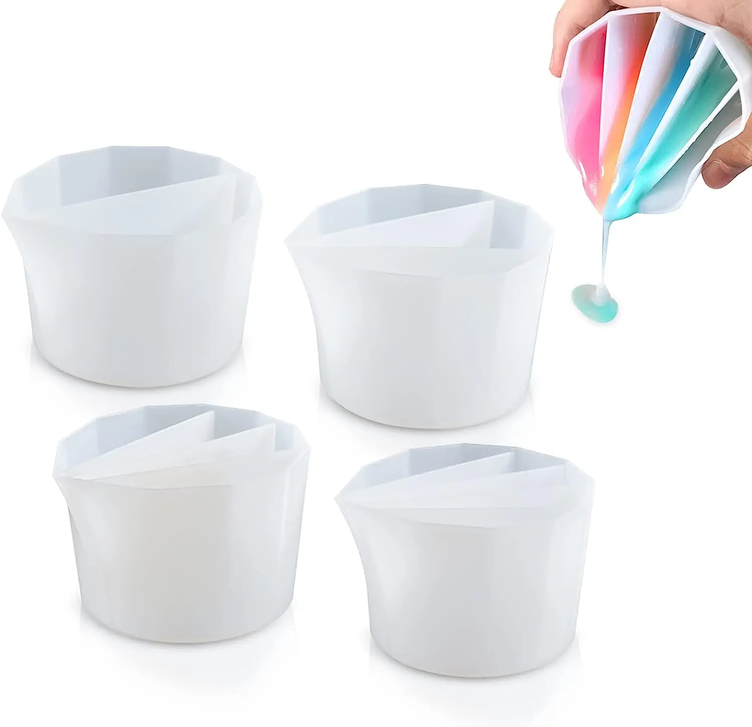 Split Cup For Paint Pouring,Re - Mixing Cup Silicone 리뷰 및 가격