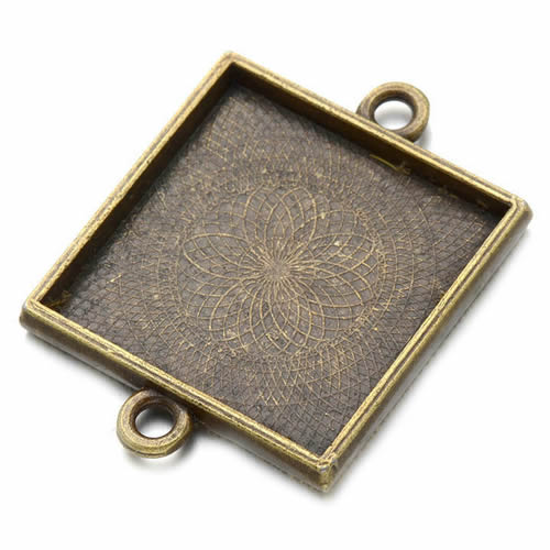 Onebeading Fit 25x25mm Square  - Bezels Set Pendant 리뷰 및 가격