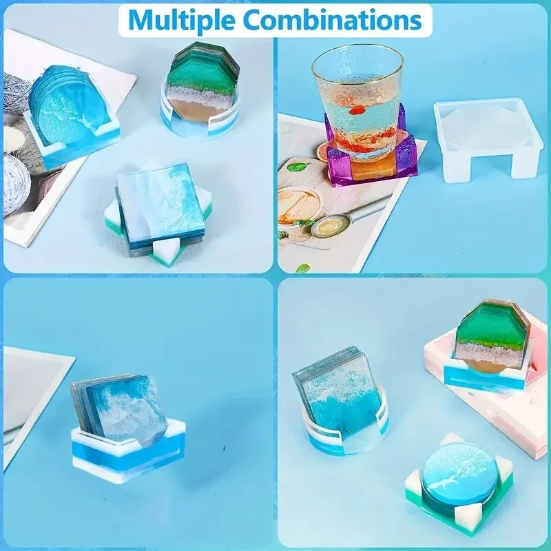 5Pcs/Set DlY Epoxy Resin Cup C - Serving Tray Mold 리뷰 및 가격