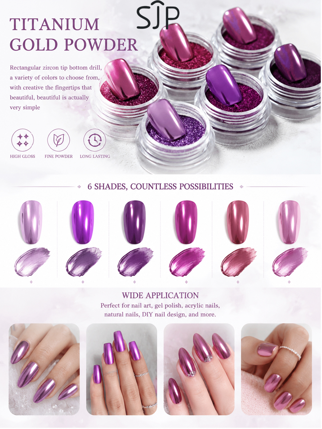 6-piece Electric Purple Series - Resin Glitter Pack 리뷰 및 가격