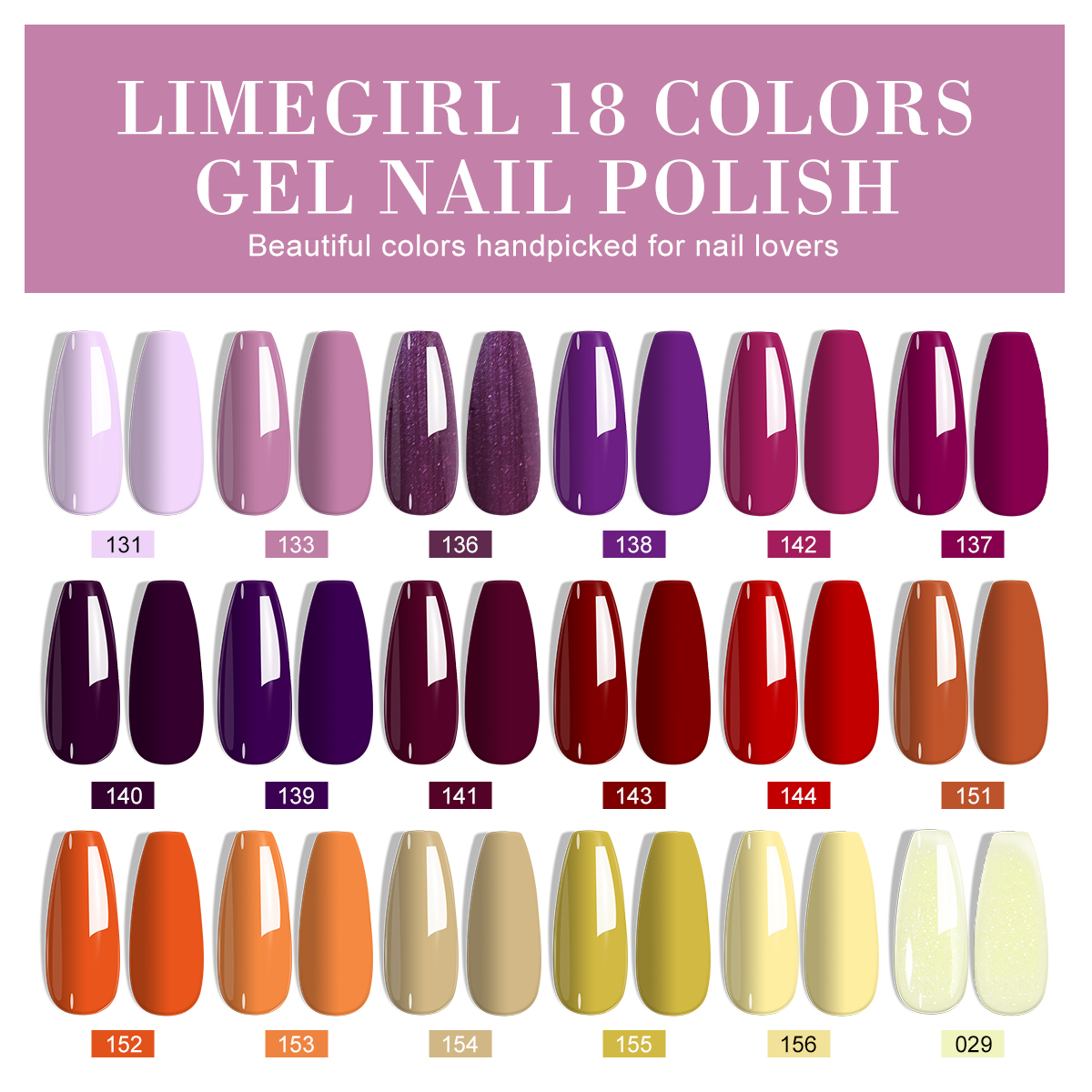 LIMEGIRL 18 PCS Gel Nail Polis - Resin Glitter Pack 리뷰 및 가격