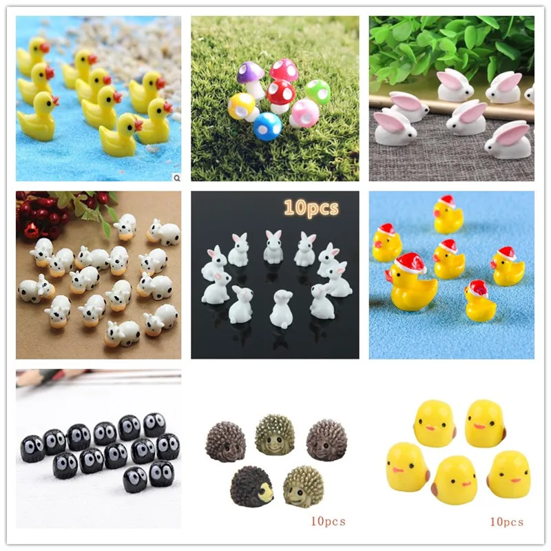 10Pcs/Hedgehog and Cows/Cute A - Terrarium Moss Art 리뷰 및 가격