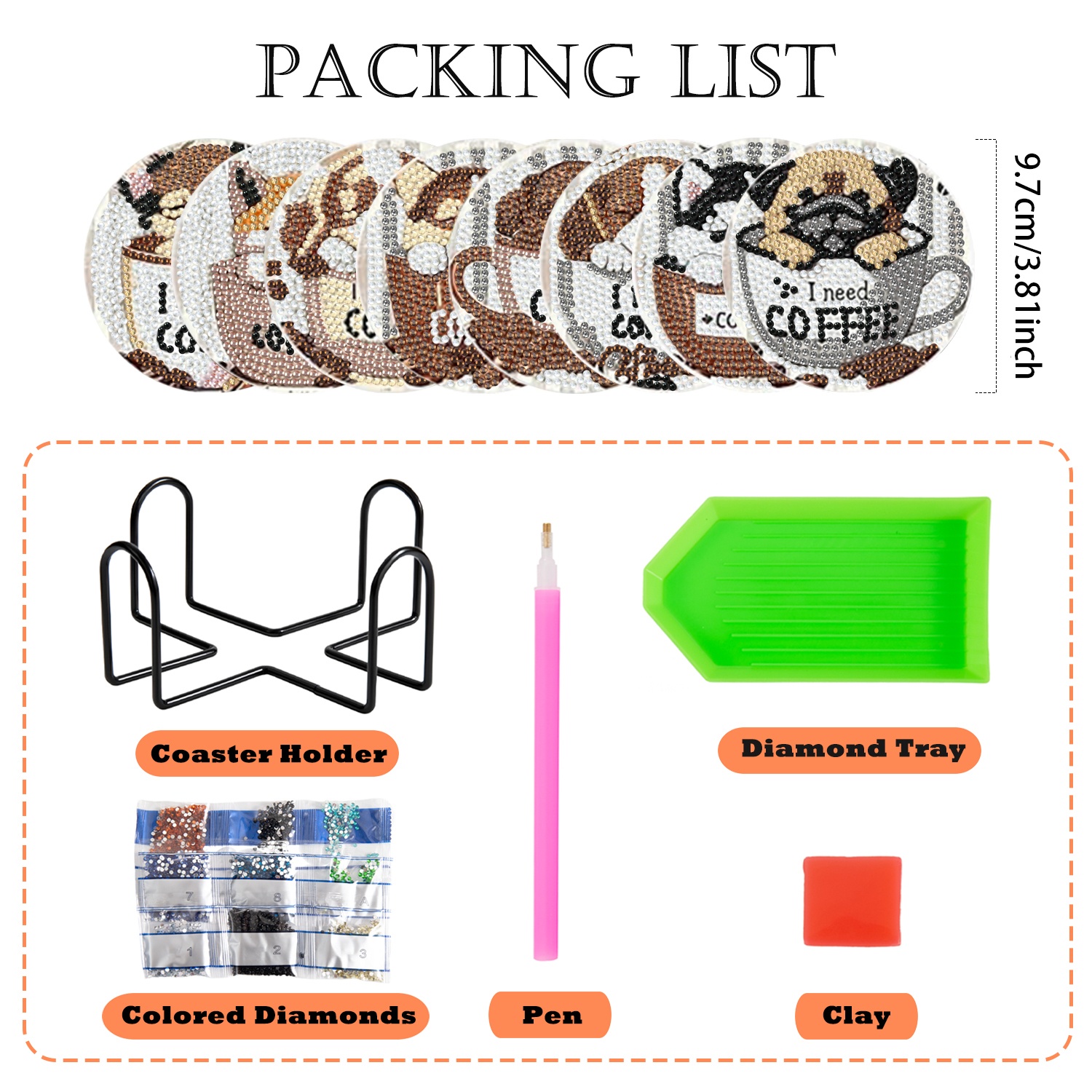 8 pieces/set of diamond painti - Resin Craft Kit 리뷰 및 가격