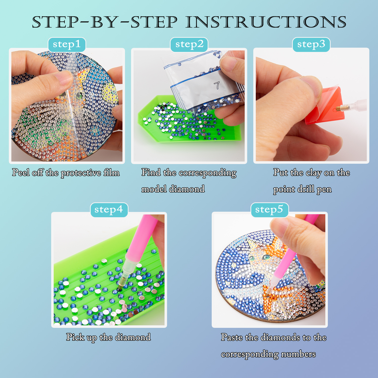 8 pieces/set of diamond painti - Resin Craft Kit 리뷰 및 가격