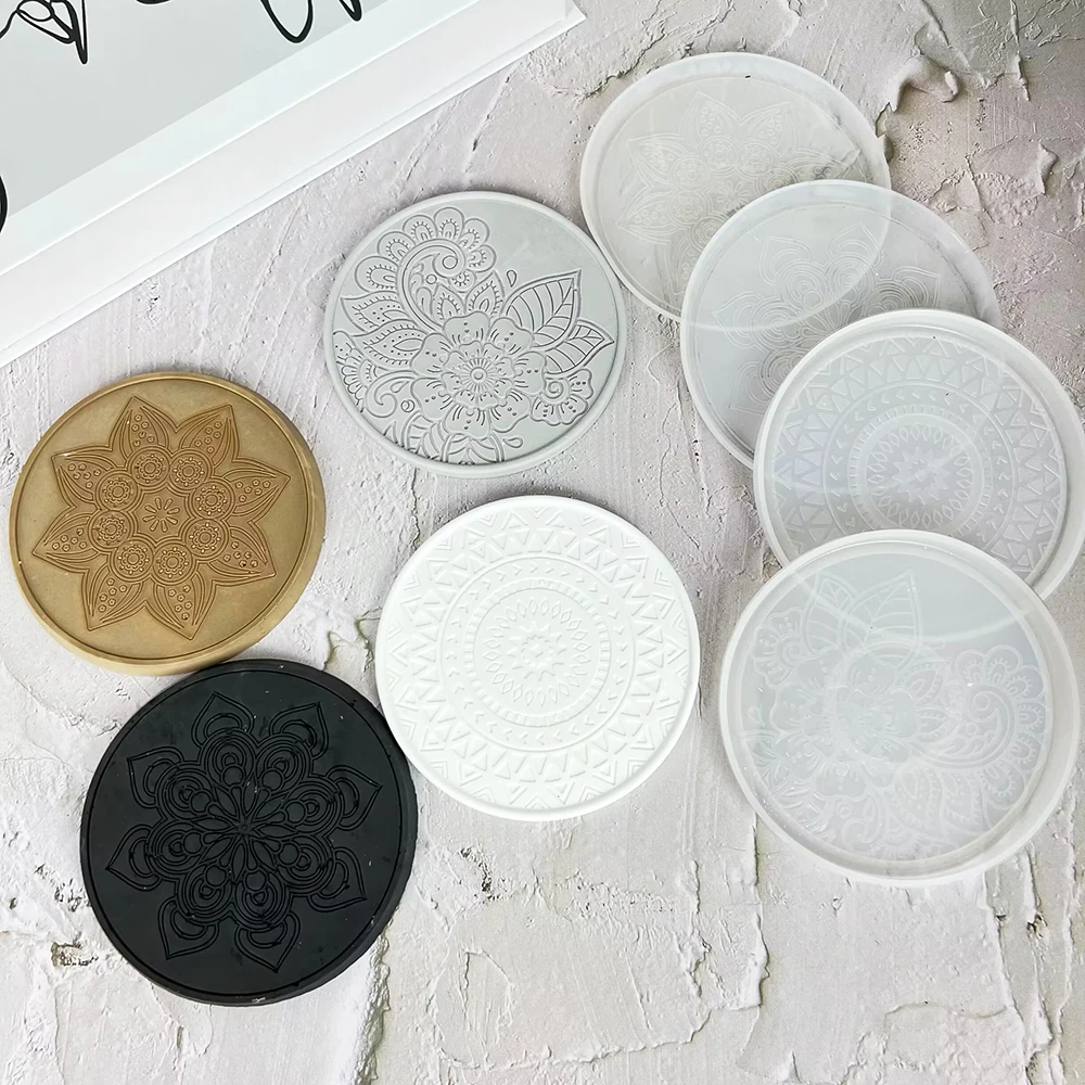 Mandala Round Coaster Resin Si - Coaster Mold Round 리뷰 및 가격