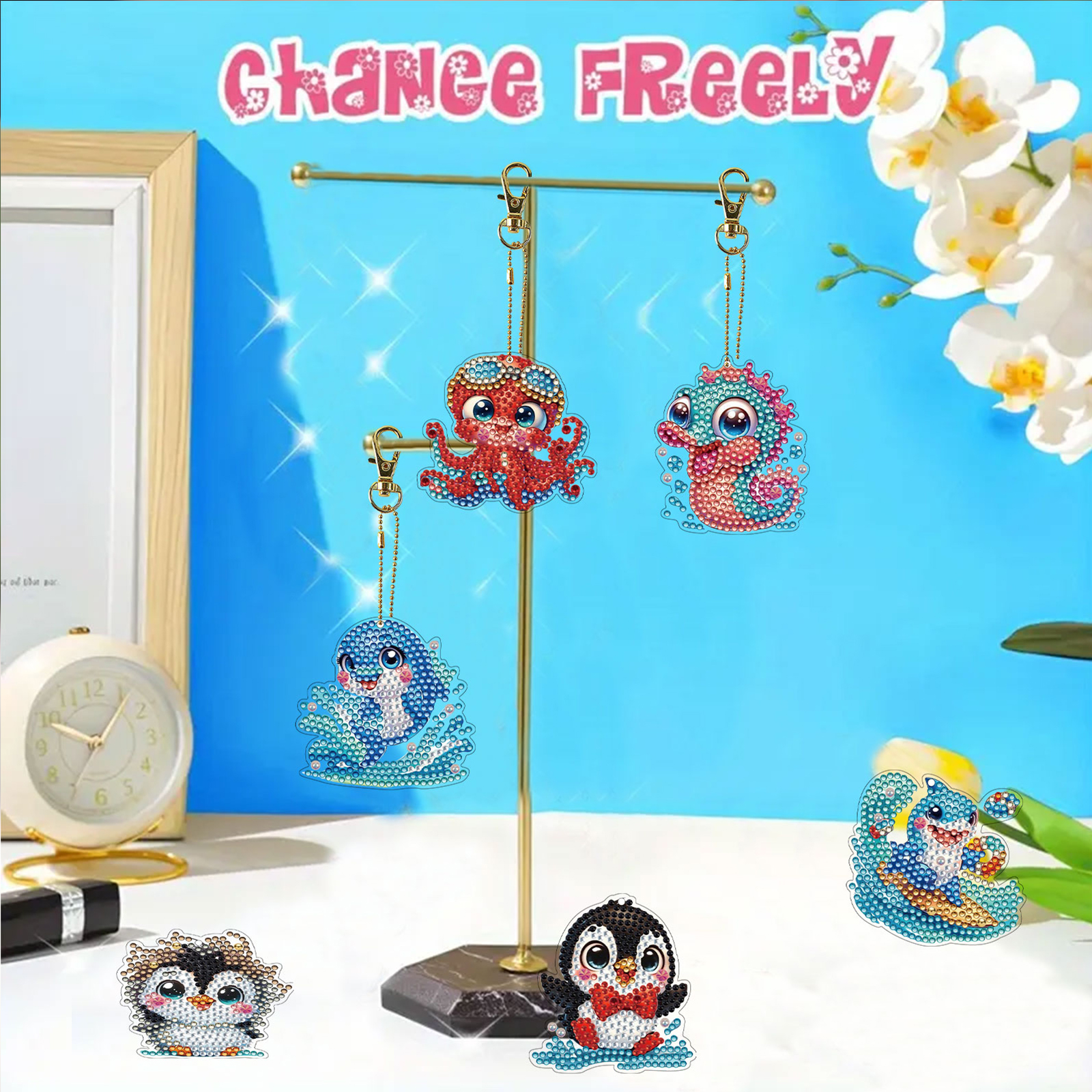 15Pcs DiY Diamond Art Keychain - Resin Craft For Beginners 리뷰 및 가격