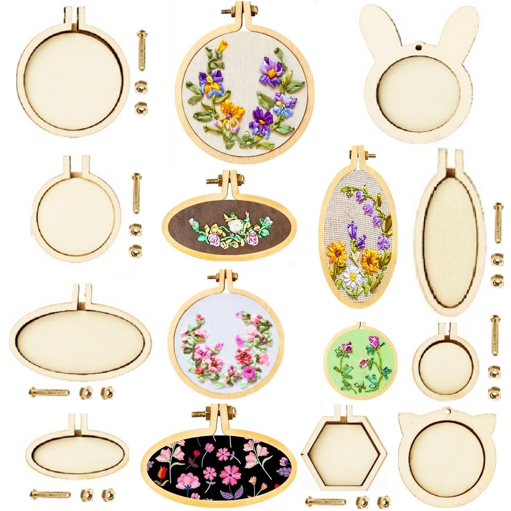 10PCS Mini Embroidery Hoop Woo - Wood Ring Blank 리뷰 및 가격