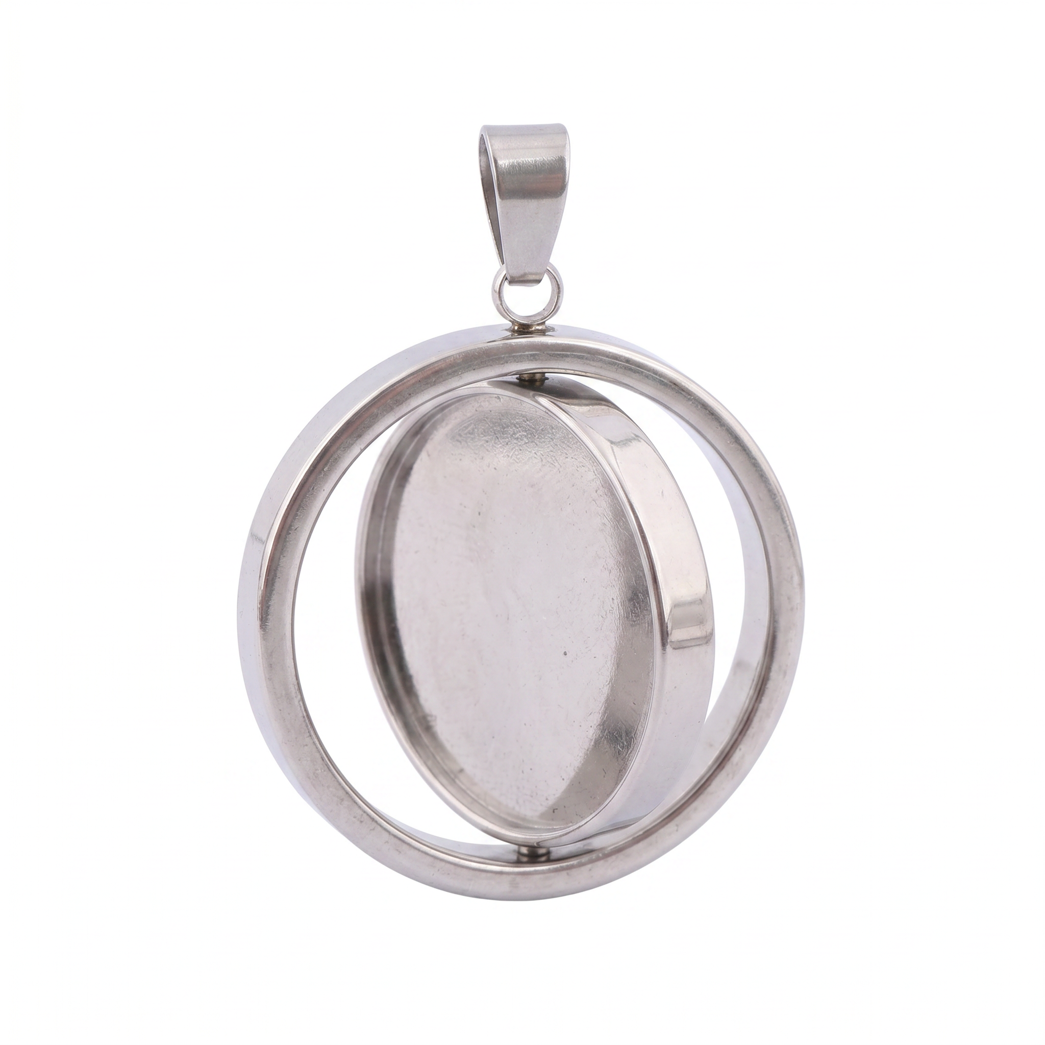 3pcs Stainless Steel  Rotatabl - Bezels Set Pendant 리뷰 및 가격