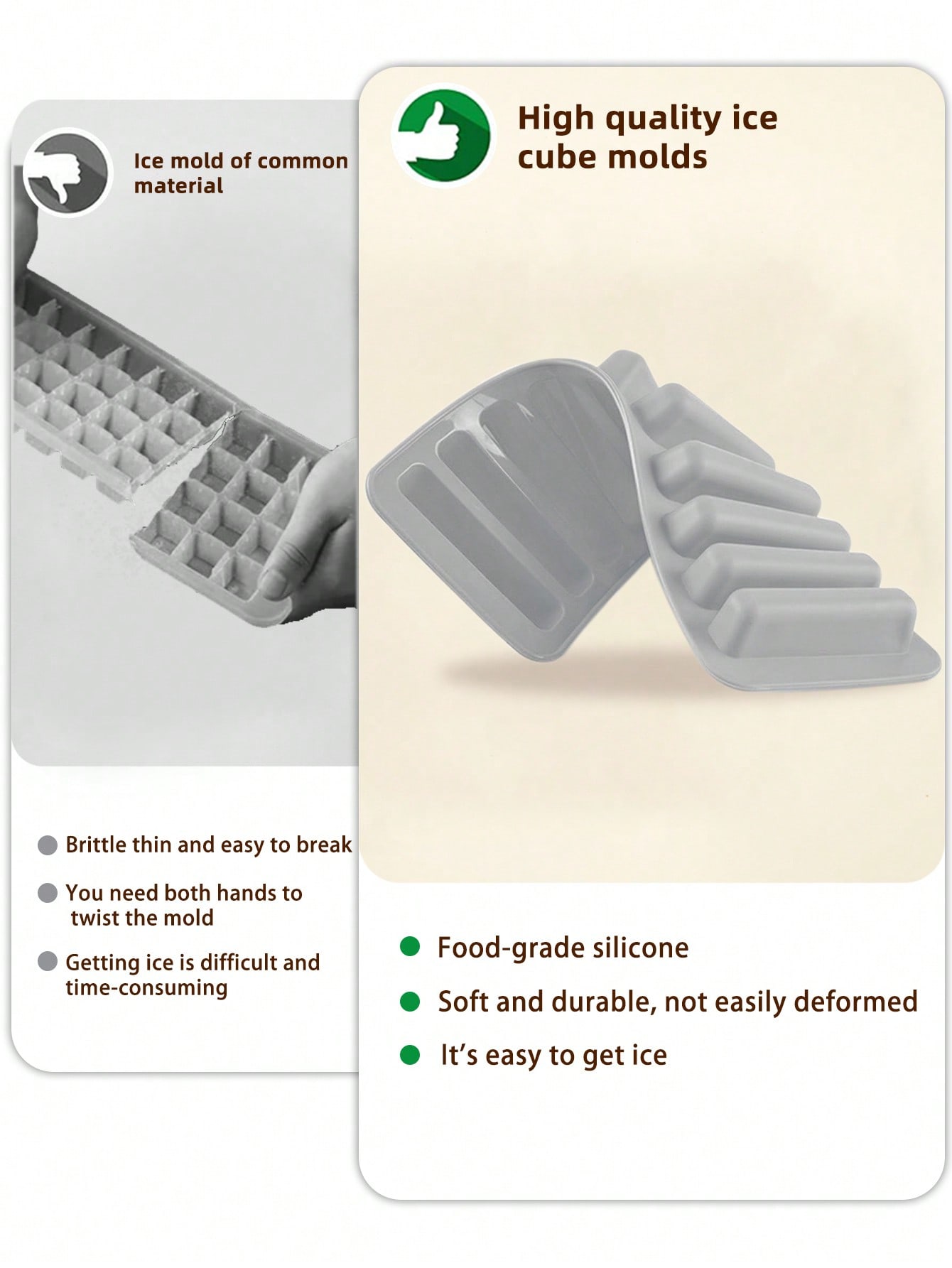 1pc Multi-grid Ice Cube Mold,  - Silicone Mold Tray 리뷰 및 가격