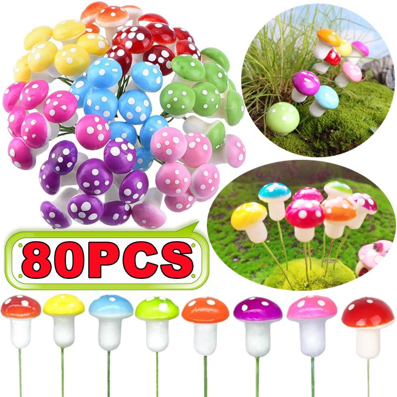 10-80PCS Mini Color Mushroom D - Terrarium Moss Art 리뷰 및 가격