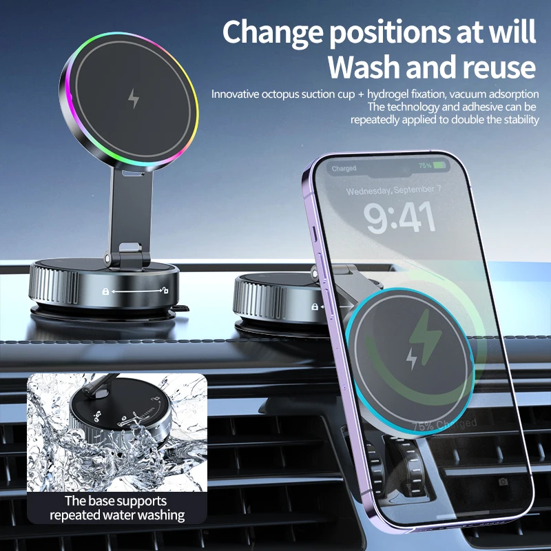 15W Wireless Car Charger Phone - Vacuum Chamber Small 리뷰 및 가격