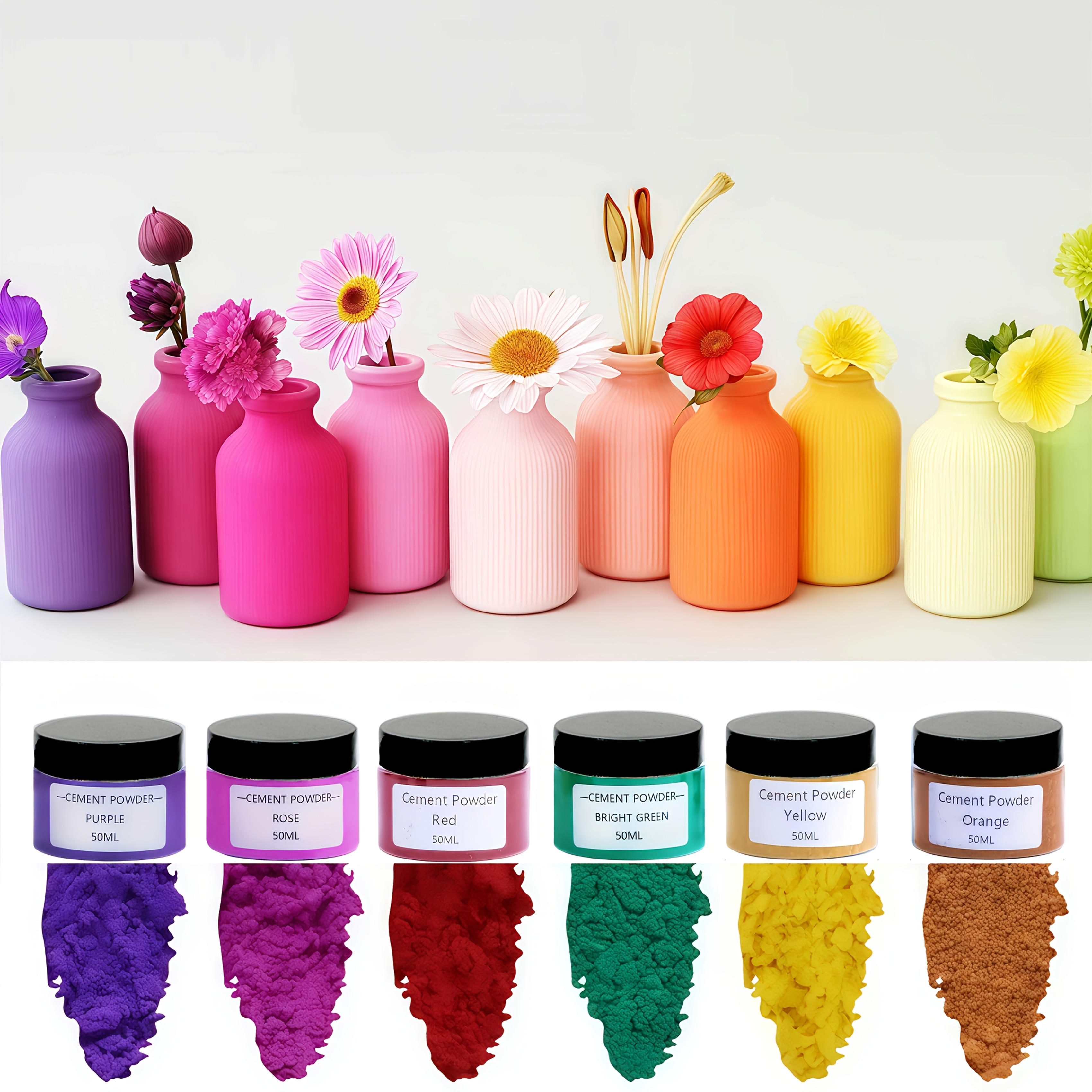 6-Color Gypsum Cement Pigment  - Resin Pigment Set 리뷰 및 가격