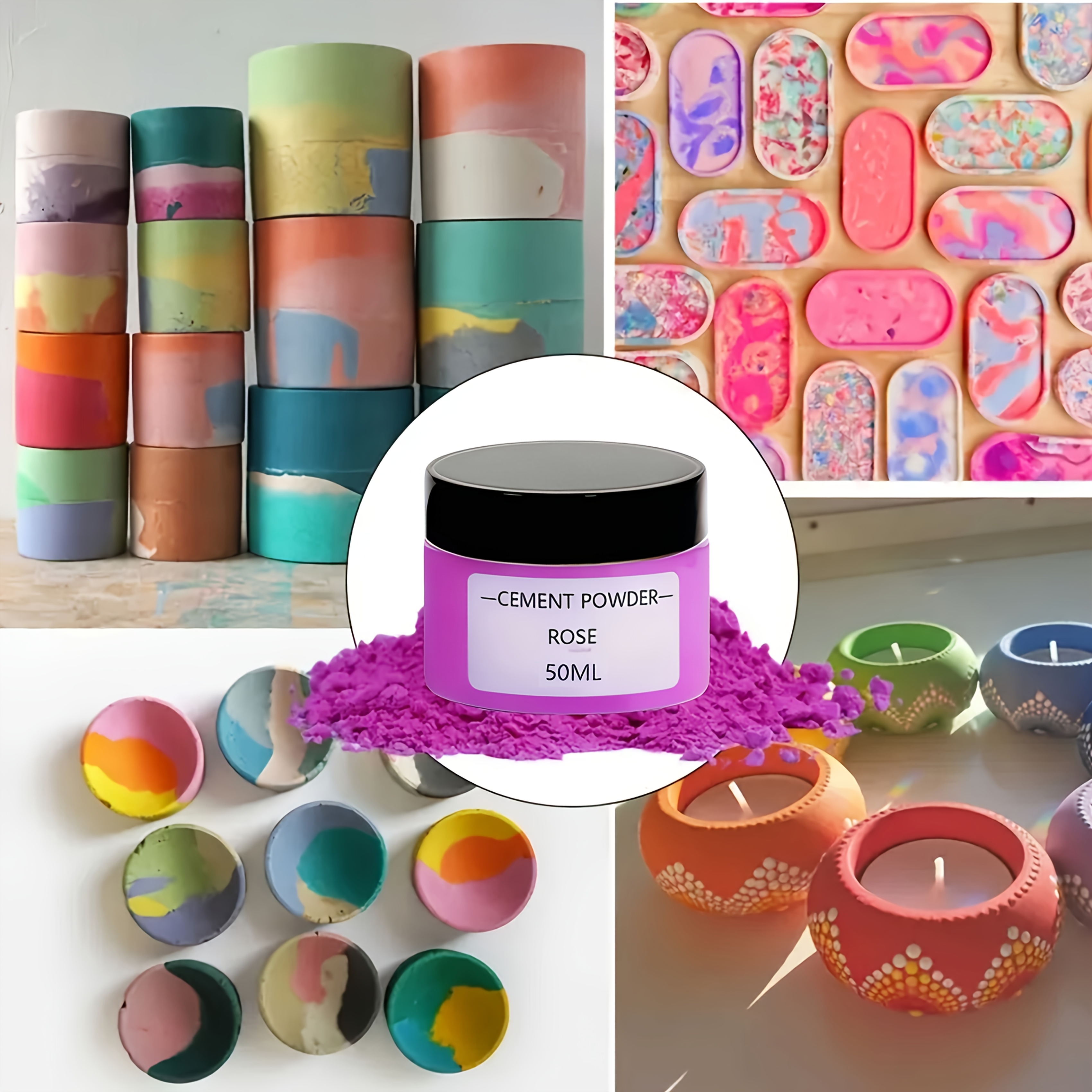 6-Color Gypsum Cement Pigment  - Resin Pigment Set 리뷰 및 가격