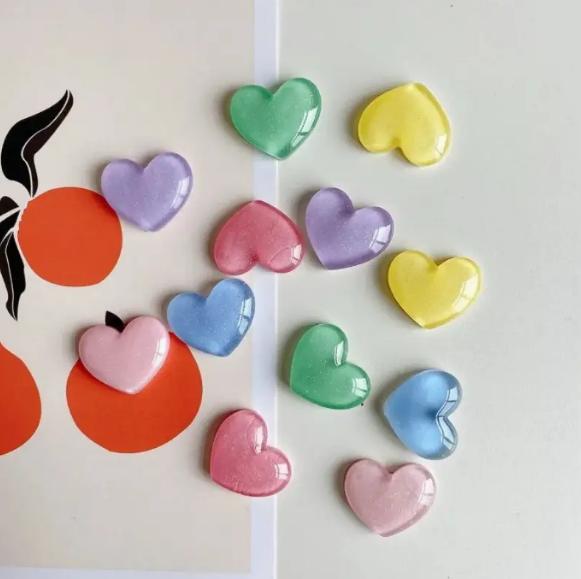 6pcs Colorful Heart Shaped Fri - Resin Glitter Pack 리뷰 및 가격