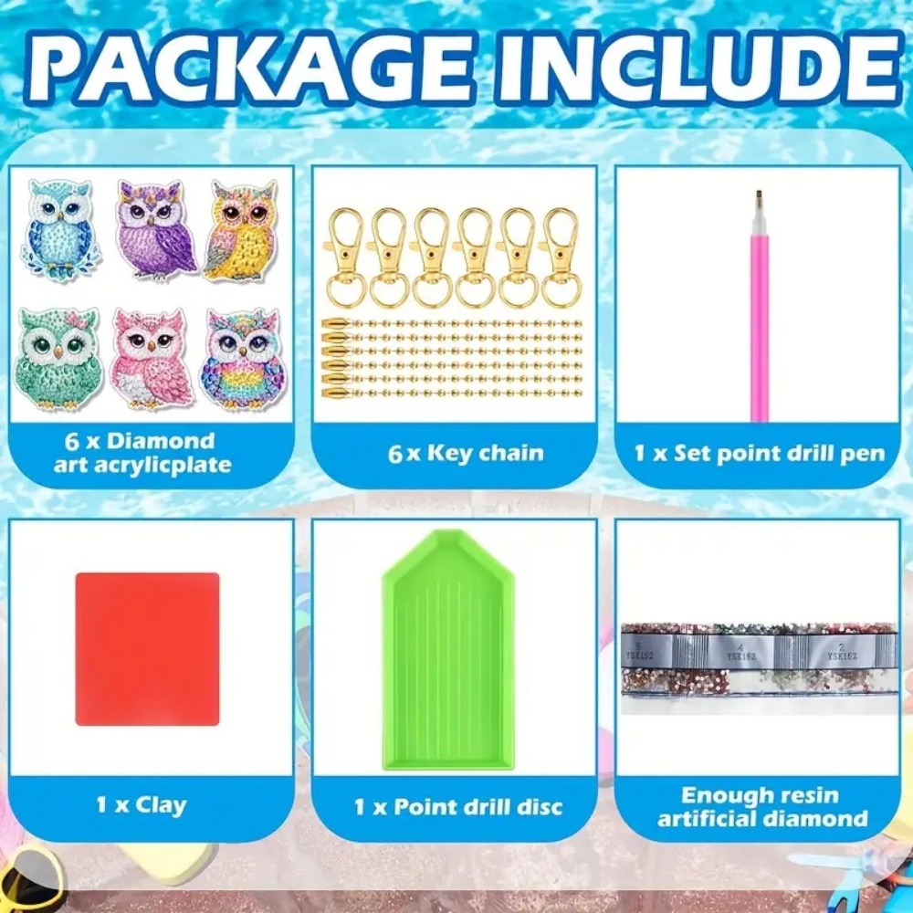 6-piece/set DIY Diamond Keycha - Resin Craft Supplies 리뷰 및 가격