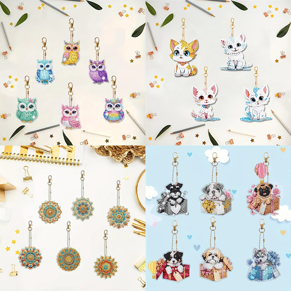 6-piece/set DIY Diamond Keycha - Resin Craft Supplies 리뷰 및 가격