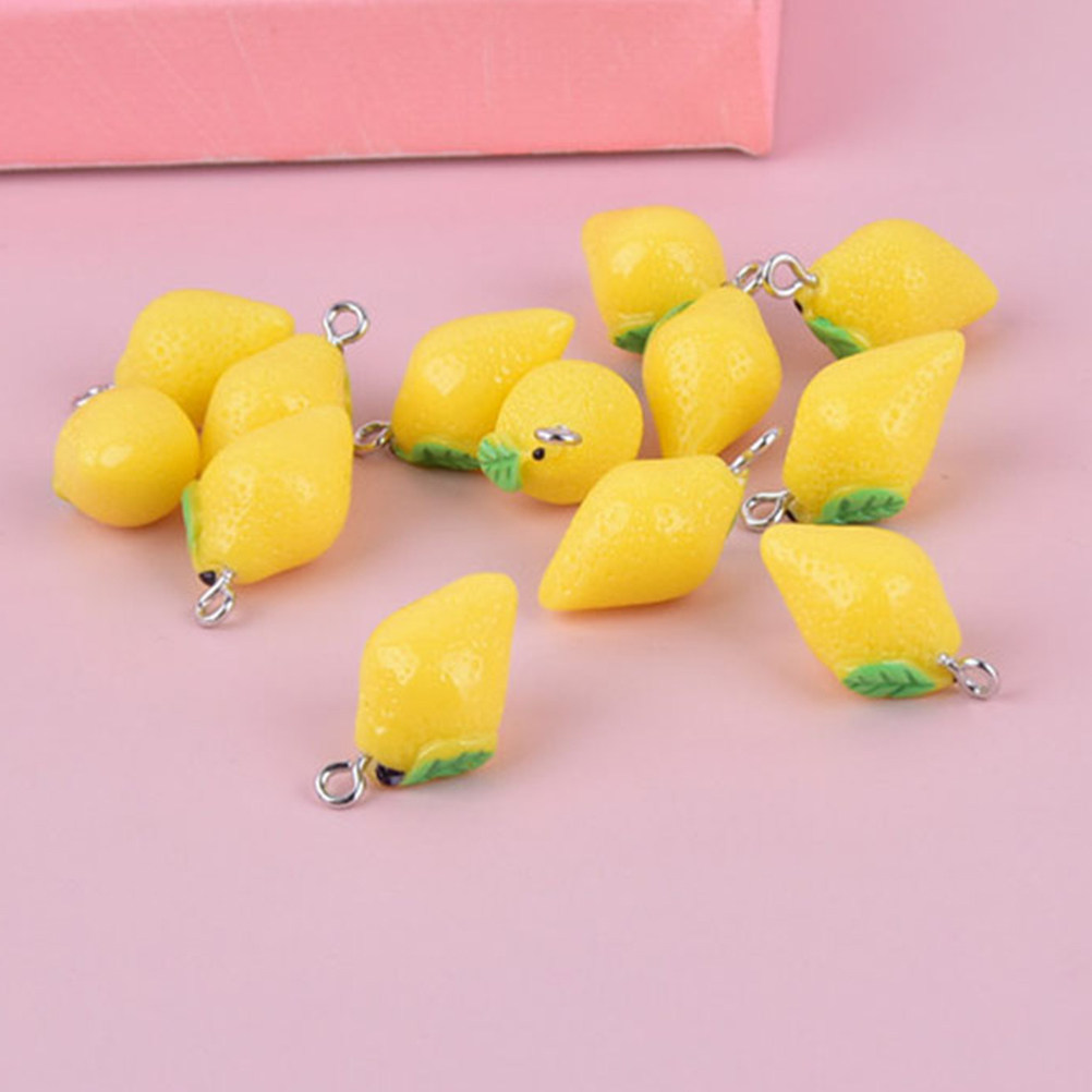 20Pcs Resin Lemon Charms Fruit - Resin Crafts 리뷰 및 가격