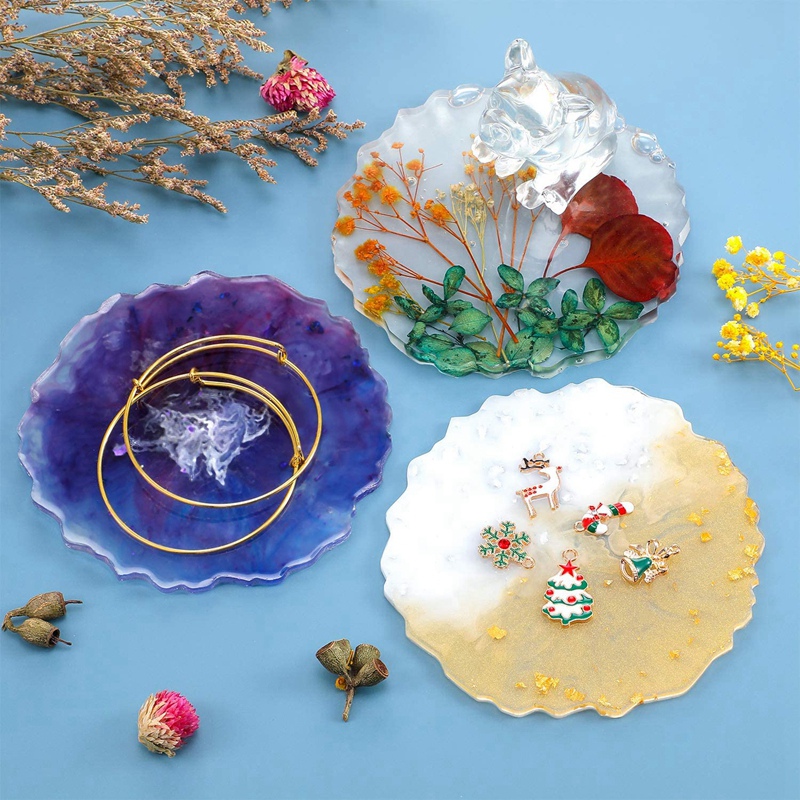 6 Pieces Resin Coaster Mold La - Geode Mold Silicone 리뷰 및 가격
