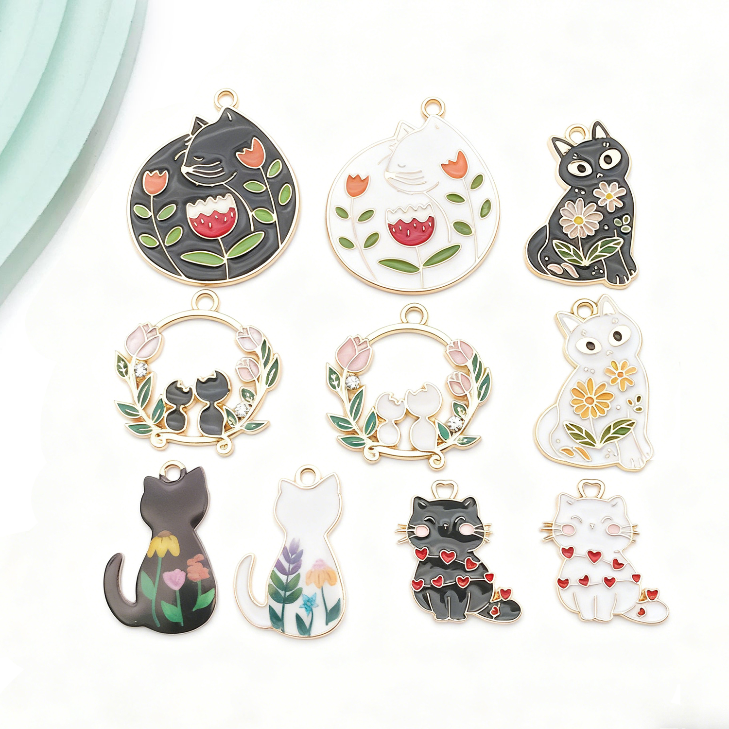 5/10pcs Resin Popular Cat Char - Resin Craft Material 리뷰 및 가격