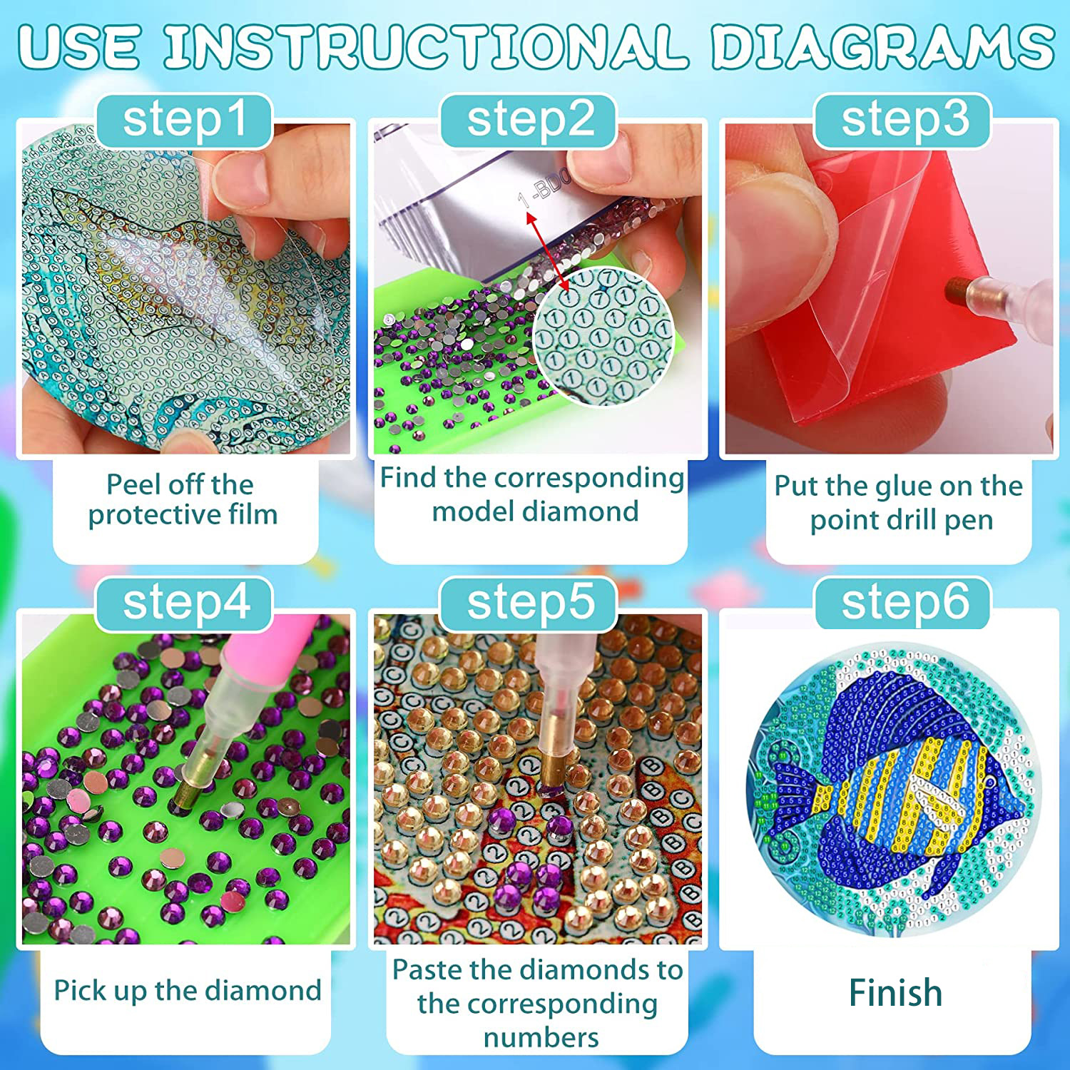 RUOPOTY 8pc/sets Diamond Paint - Resin Craft For Beginners 리뷰 및 가격