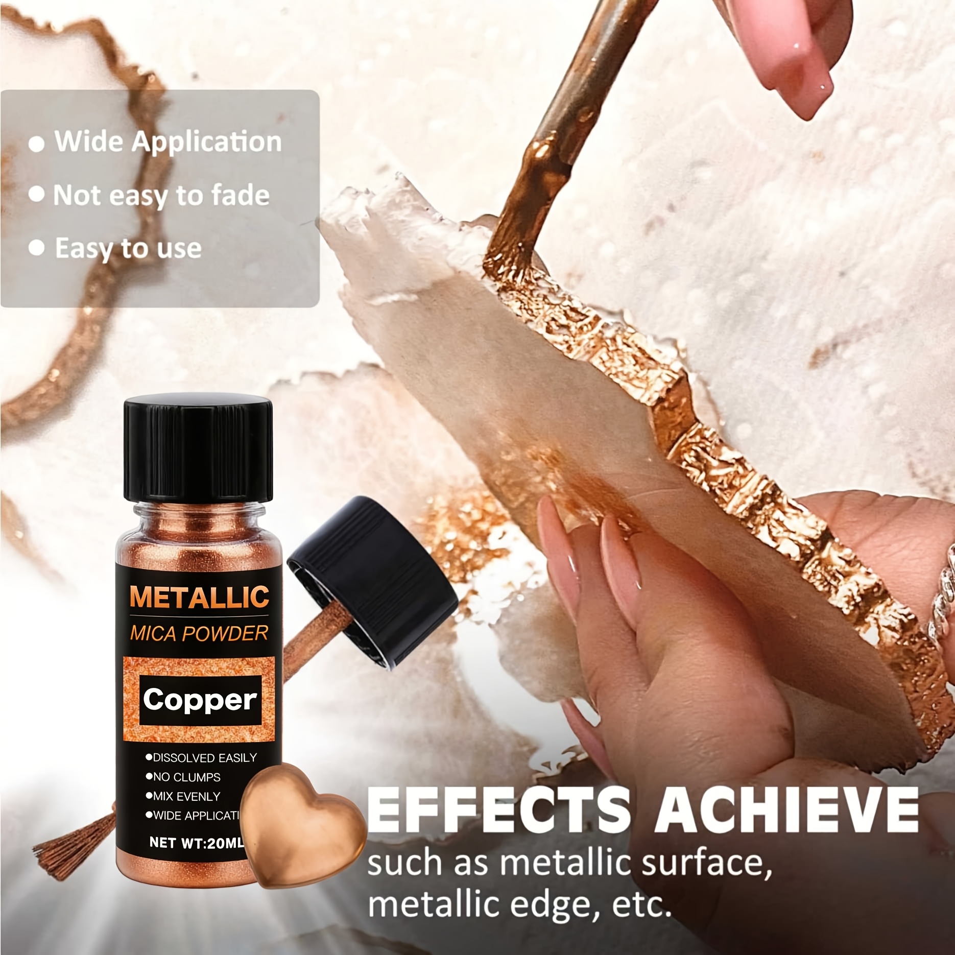 Metallic Mica Powder, Brushed  - Resin Pigment Set 리뷰 및 가격