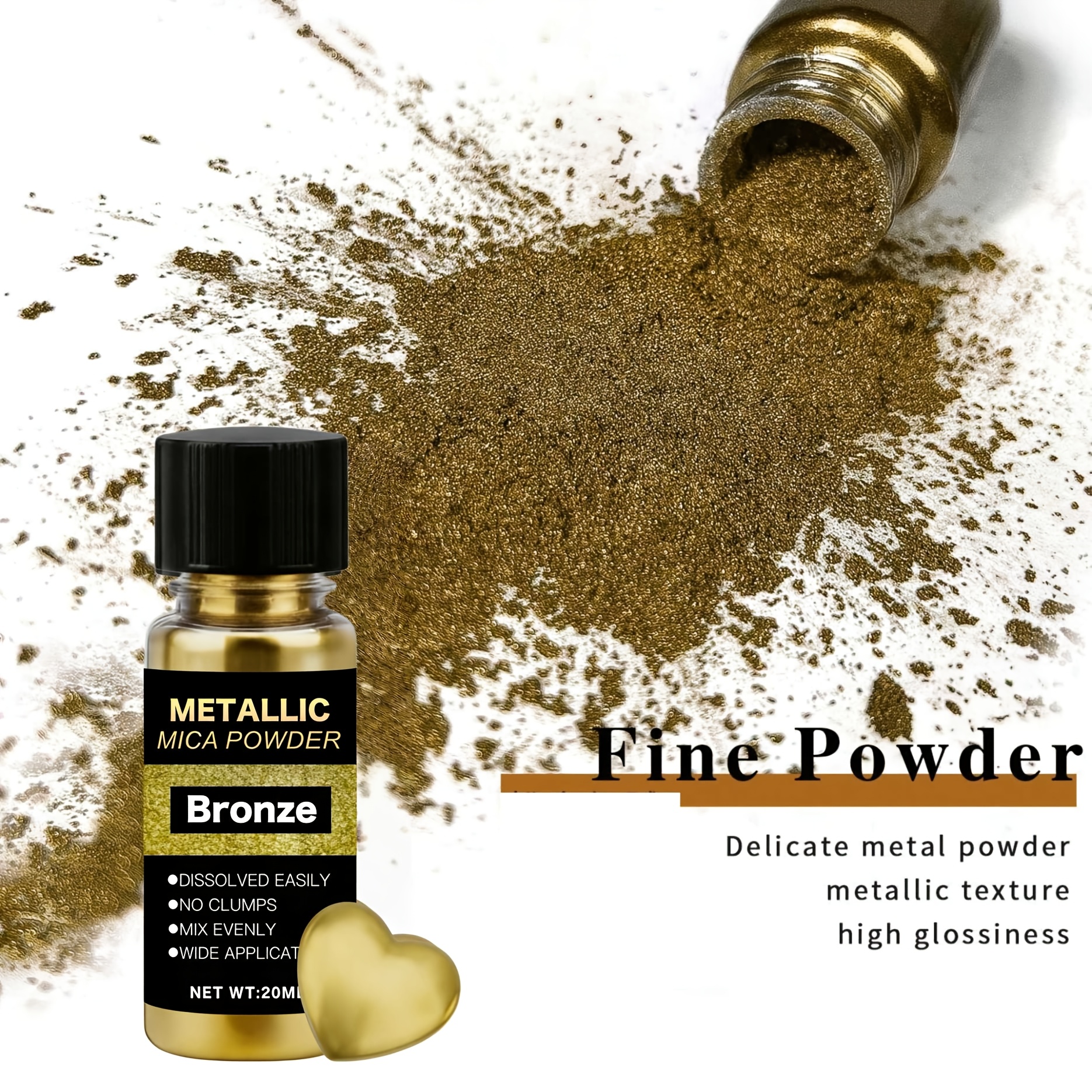 Metallic Mica Powder, Brushed  - Resin Pigment Set 리뷰 및 가격