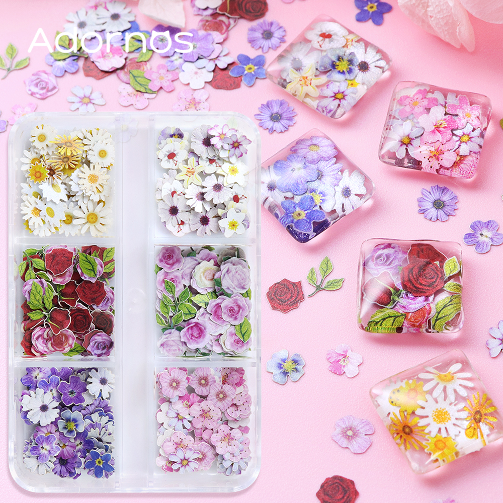 6 Grids Flowers Wood Pulp Chip - Flower Preservation Resin 리뷰 및 가격
