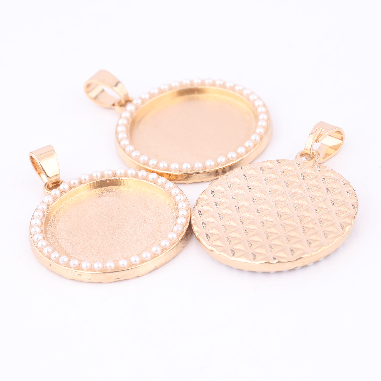 5pcs Kc Gold Pearl Cabochon Ba - Bezels Set Pendant 리뷰 및 가격