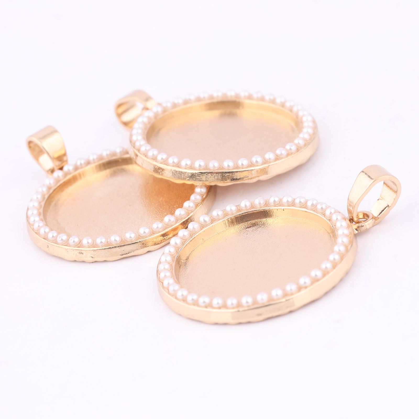 5pcs Kc Gold Pearl Cabochon Ba - Bezels Set Pendant 리뷰 및 가격