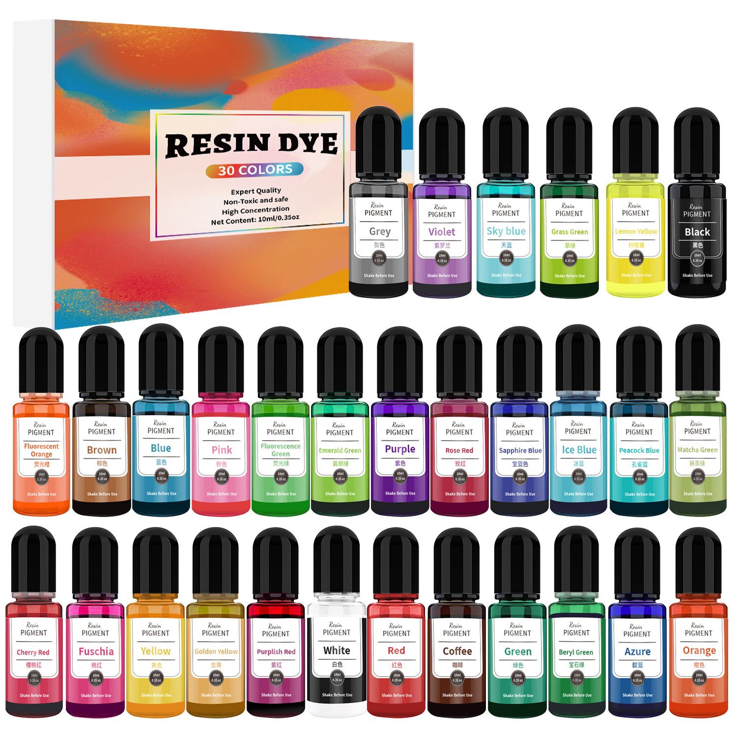 24/30 Colors Set 10ml Epoxy Re - Resin Dye Alcohol 리뷰 및 가격