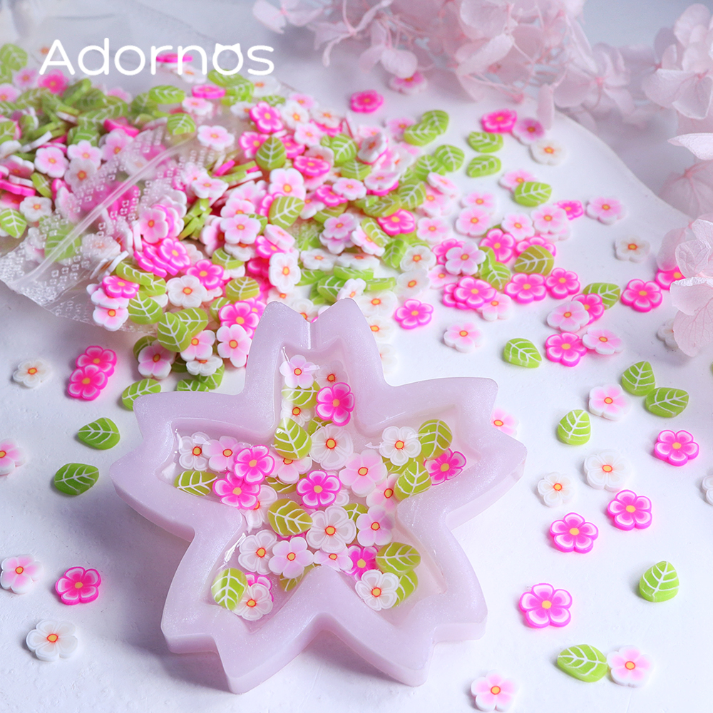 10g Pink Flowers Polymer Clay  - Flower Preservation Resin 리뷰 및 가격