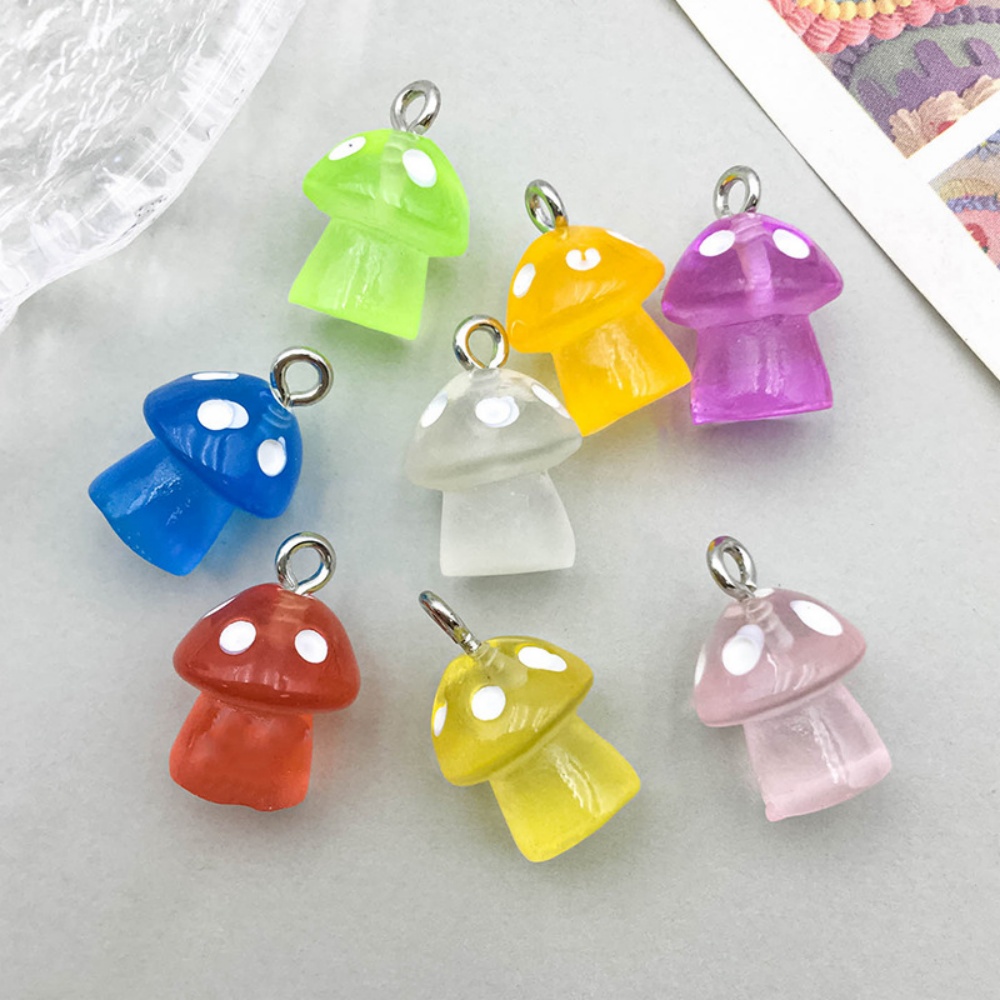 16pcs Luminous Mushroom Charms - Resin Craft Projects 리뷰 및 가격