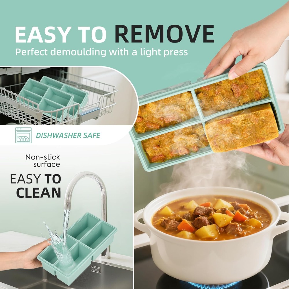 Silicone Freezer Trays with Li - Silicone Mold Tray 리뷰 및 가격