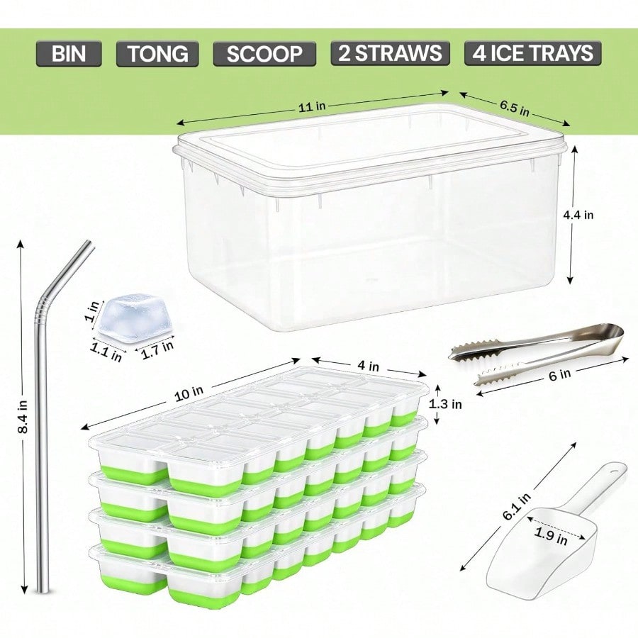 56pcs Tray With Lid And Bin –  - Silicone Mold Tray 리뷰 및 가격