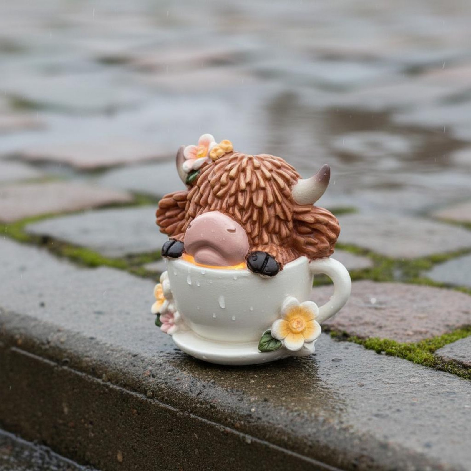 Highland Cow Garden Light Resi - Resin Crafts 리뷰 및 가격