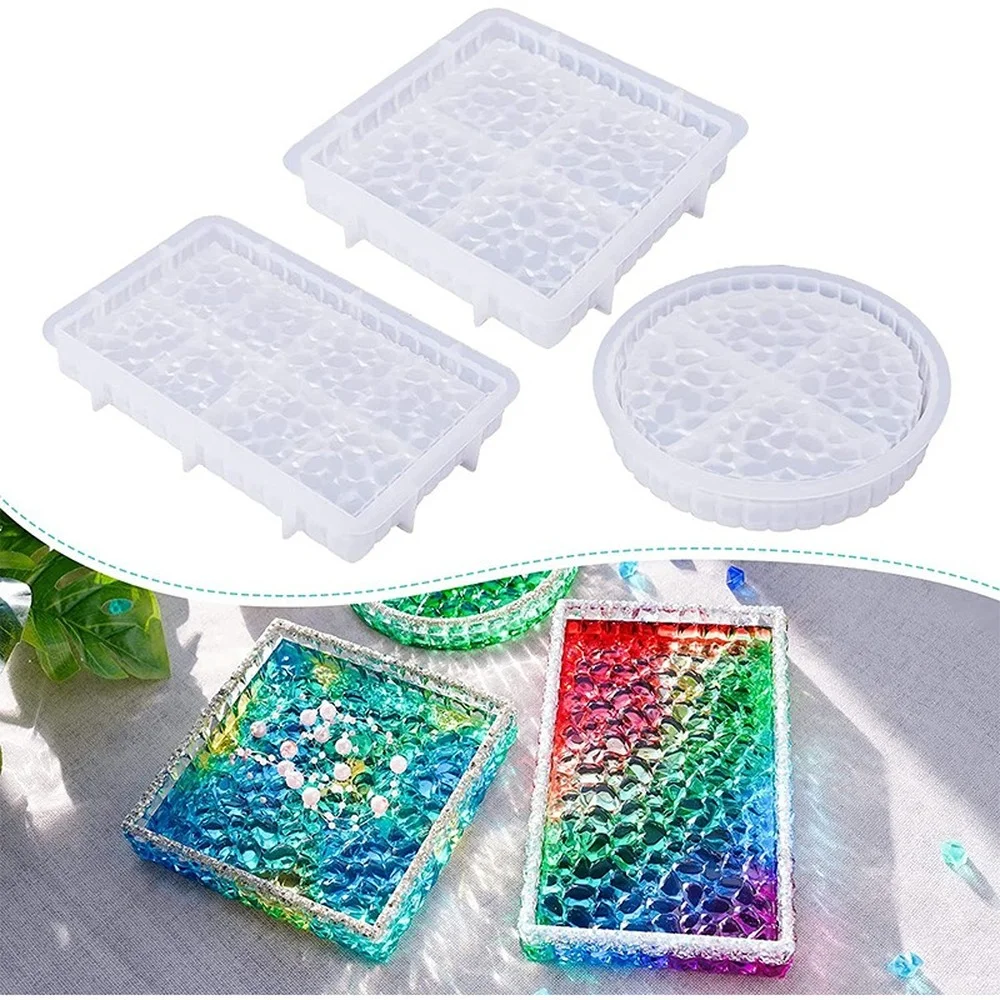 Ashtray Glass Crystal Texture  - Coaster Mold Round 리뷰 및 가격