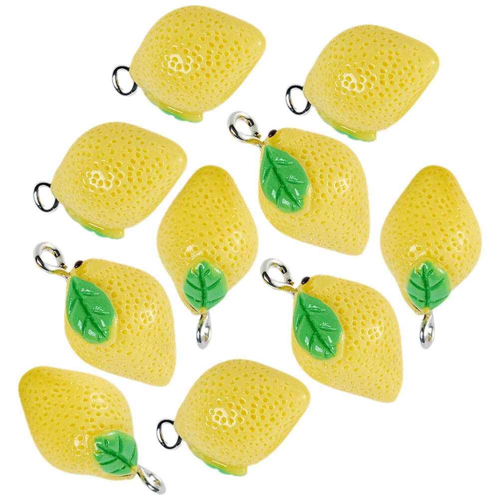 10Pcs Mini Lemon Charms Resin  - Resin Crafts 리뷰 및 가격