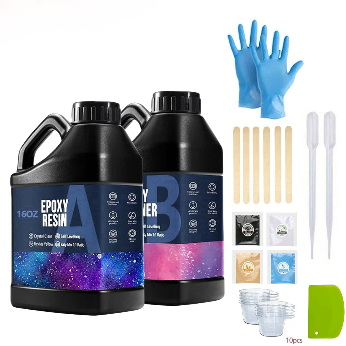1000ml Crystal Clear Epoxy Res - Resin Jewelry Kit 리뷰 및 가격
