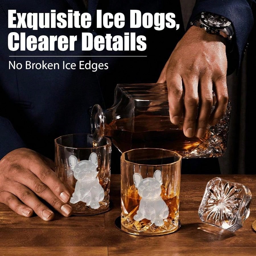 3D French Bulldog Cube Molds 2 - Silicone Mold Tray 리뷰 및 가격