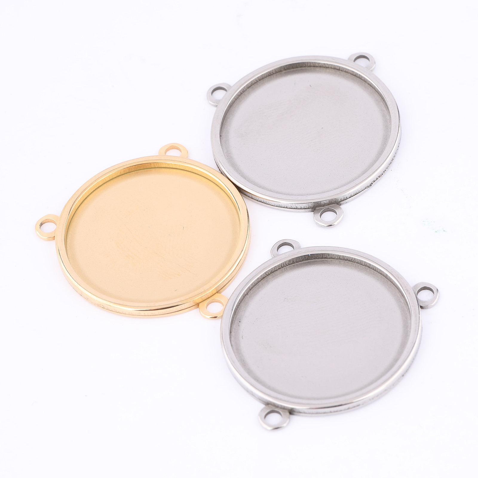 5pcs Stainless Steel Gold Plat - Bezels Set Pendant 리뷰 및 가격