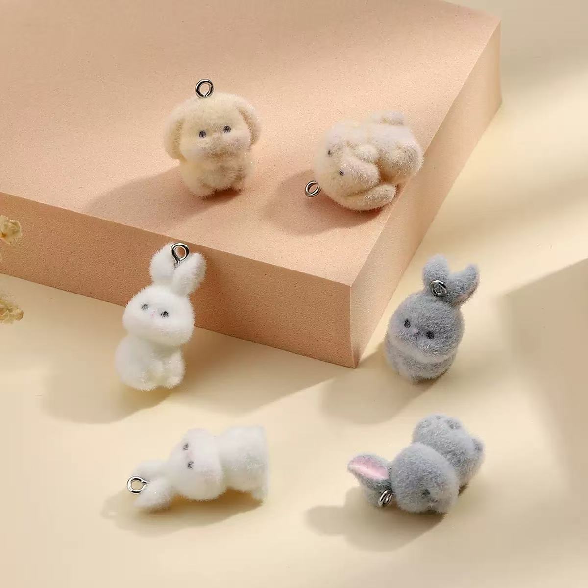 10pcs Flocking Little Rabbit R - Resin Craft Projects 리뷰 및 가격