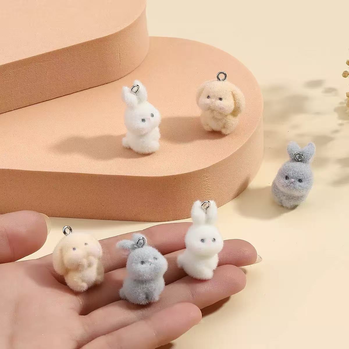 10pcs Flocking Little Rabbit R - Resin Craft Projects 리뷰 및 가격