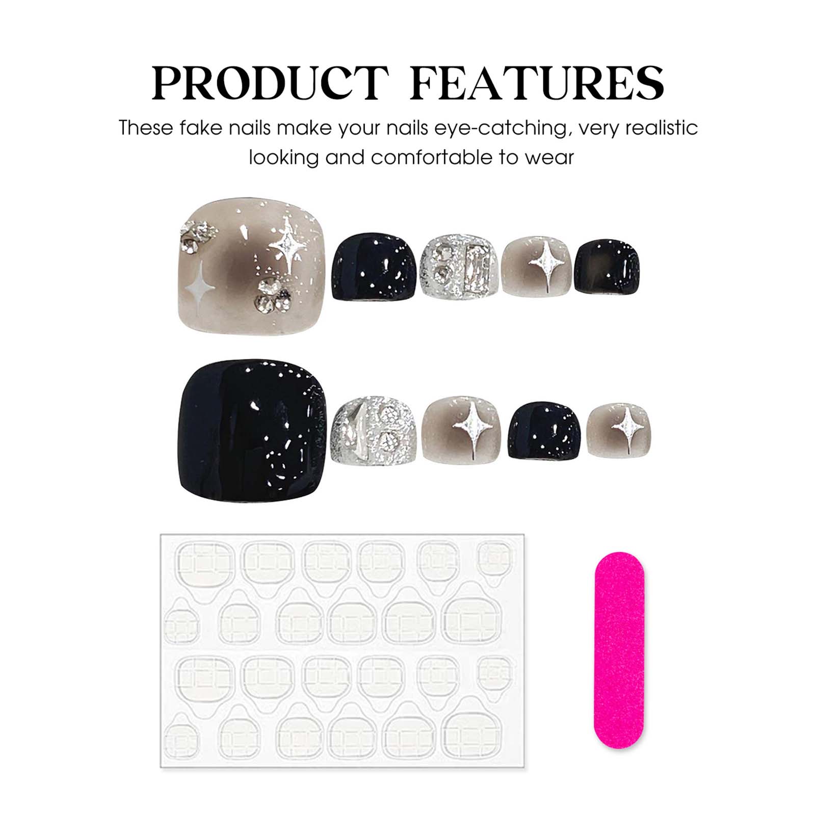 10pcs Glossy Square Fake Toena - Resin Glitter Pack 리뷰 및 가격